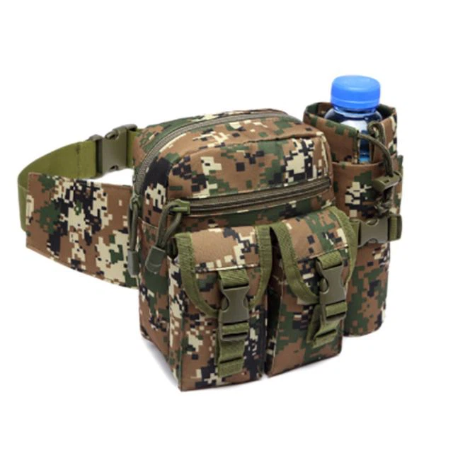 Jungle Digital Color Army Field Portable التكتيكية الخصر حقيبة الظهر حقيبة زجاجة المياه للتخييم في الهواء الطلق